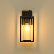 Load image into Gallery viewer, Modern Minimalist 1-Light Black Square Outdoor Wall Lantern
