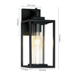 Load image into Gallery viewer, Modern Minimalist 1-Light Black Square Outdoor Wall Lantern
