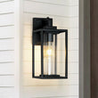 Load image into Gallery viewer, Modern Minimalist 1-Light Black Square Outdoor Wall Lantern
