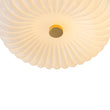 Load image into Gallery viewer, Modern Milky Glass Round Pleated Drum Semi Flush Mount
