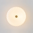 Load image into Gallery viewer, Modern Milky Glass Round Pleated Drum Semi Flush Mount
