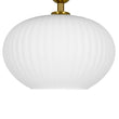 Load image into Gallery viewer, Modern Single Opal Fluted Glass Oval Semi Flush Ceiling Light
