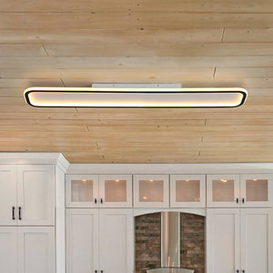 Modern Oblong Dimmable LED Semi Flush Mount Ceiling Light