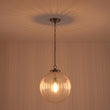 Load image into Gallery viewer, Modern 1-Light Clear Fluted Glass Globe Kitchen Pendant
