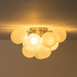 Load image into Gallery viewer, White Glass Globe Cluster Bubble Semi-Flush Mount
