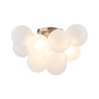 Load image into Gallery viewer, White Glass Globe Cluster Bubble Semi-Flush Mount
