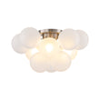 Load image into Gallery viewer, White Glass Globe Cluster Bubble Semi-Flush Mount
