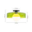 Load image into Gallery viewer, Nordic Green Glass Globe 1-Light Round Ceiling Fixture
