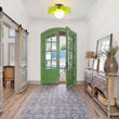 Load image into Gallery viewer, Nordic Green Glass Globe 1-Light Round Ceiling Fixture
