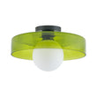 Load image into Gallery viewer, Nordic Green Glass Globe 1-Light Round Ceiling Fixture
