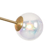 Load image into Gallery viewer, Polished Iridescent Art Glass Globe Round Brass Sputnik Chandelier
