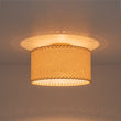 Load image into Gallery viewer, Retro Farmhouse Ivory Linen Drum Lantern Ceiling Light

