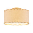 Load image into Gallery viewer, Retro Farmhouse Ivory Linen Drum Lantern Ceiling Light
