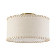 Load image into Gallery viewer, Retro Farmhouse Ivory Linen Drum Lantern Ceiling Light
