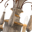 Load image into Gallery viewer, Rustic Farmhouse Distressed Wood 6-Light Candle Chandelier
