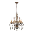 Load image into Gallery viewer, Rustic Farmhouse Distressed Wood 6-Light Candle Chandelier
