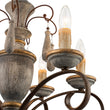 Load image into Gallery viewer, Rustic Farmhouse Distressed Wood 6-Light Candle Chandelier
