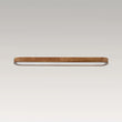 Load image into Gallery viewer, Rustic Walnut Wood 5CCT Dimmable LED Oval Flush Mount Ceiling Light
