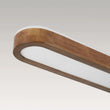 Load image into Gallery viewer, Rustic Walnut Wood 5CCT Dimmable LED Oval Flush Mount Ceiling Light
