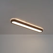 Load image into Gallery viewer, Rustic Walnut Wood 5CCT Dimmable LED Oval Flush Mount Ceiling Light
