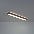 Load image into Gallery viewer, Rustic Walnut Wood 5CCT Dimmable LED Oval Flush Mount Ceiling Light
