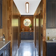 Load image into Gallery viewer, Rustic Walnut Wood 5CCT Dimmable LED Oval Flush Mount Ceiling Light
