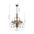 Load image into Gallery viewer, Rustic Farmhouse Distressed Wood 6-Light Candle Chandelier
