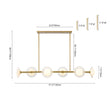Load image into Gallery viewer, Sculptural Brass Layered Frosted Glass Linear Island Pendant
