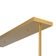 Load image into Gallery viewer, Sculptural Brass Layered Frosted Glass Linear Island Pendant
