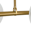 Load image into Gallery viewer, Sculptural Brass Layered Frosted Glass Linear Island Pendant
