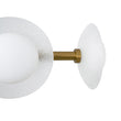 Load image into Gallery viewer, Sculptural Brass Layered Frosted Glass Linear Island Pendant
