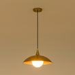 Load image into Gallery viewer, Shaker Farmhouse 1-Light Brass Metal Dome Kitchen Pendant

