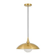 Load image into Gallery viewer, Shaker Farmhouse 1-Light Brass Metal Dome Kitchen Pendant
