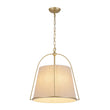 Load image into Gallery viewer, Spanish Farmhouse 4-Light Drum Beige Linen Lantern Pendant
