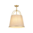 Load image into Gallery viewer, Spanish Farmhouse 4-Light Drum Beige Linen Lantern Pendant
