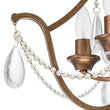 Load image into Gallery viewer, Vintage 4-Light Distressed Candle Crystal Empire Semi Flush
