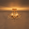 Load image into Gallery viewer, Vintage 4-Light Distressed Candle Crystal Empire Semi Flush
