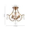 Load image into Gallery viewer, Vintage 4-Light Distressed Candle Crystal Empire Semi Flush

