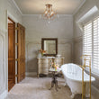 Load image into Gallery viewer, Vintage 4-Light Distressed Candle Crystal Empire Semi Flush
