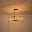 Load image into Gallery viewer, Vintage 5-Light Candle Style Arched Rectangle Island Chandelier
