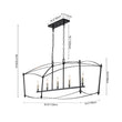 Load image into Gallery viewer, Vintage 5-Light Candle Style Arched Rectangle Island Chandelier
