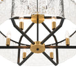 Load image into Gallery viewer, Vintage 6-Light Water Glass Wide Drum Lantern Chandelier

