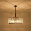Load image into Gallery viewer, Vintage 6-Light Water Glass Wide Drum Lantern Chandelier
