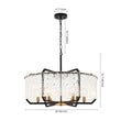 Load image into Gallery viewer, Vintage 6-Light Water Glass Wide Drum Lantern Chandelier
