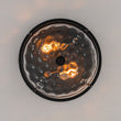 Load image into Gallery viewer, Vintage Black 2-Light Water Glass Drum Semi Flush Mount
