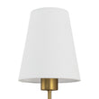 Load image into Gallery viewer, Vintage Brass 1-Light Linen Shade Fabric Vanity Wall Lamp
