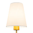 Load image into Gallery viewer, Vintage Brass 1-Light Linen Shade Fabric Vanity Wall Lamp
