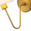 Load image into Gallery viewer, Vintage Brass 1-Light Linen Shade Fabric Vanity Wall Lamp
