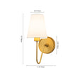 Load image into Gallery viewer, Vintage Brass 1-Light Linen Shade Fabric Vanity Wall Lamp
