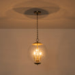 Load image into Gallery viewer, Vintage Brass 3-Light Candle Style Clear Glass Globe Pendant
